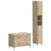 vidaXL 2-teiliges Badezimmer Schrank Set BREDA Sonoma-Eiche