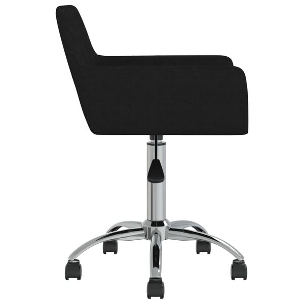 vidaXL Esszimmerstuhl Drehbar Schwarz Stoff
