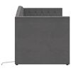 vidaXL Tagesbett USB Dunkelgrau Samt 90x200 cm