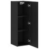 vidaXL Wand-TV-Schrank Schwarz Eichen-Optik 30,5 x 30 x 90 cm
