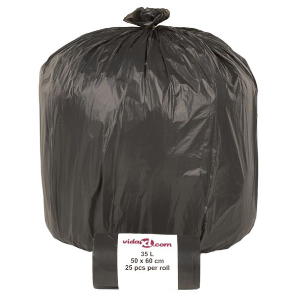vidaXL Müllsäcke 250 Stk. Schwarz 35 L