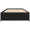 vidaXL Bettgestell Schwarz 75x190 cm Holzwerkstoff und Metall