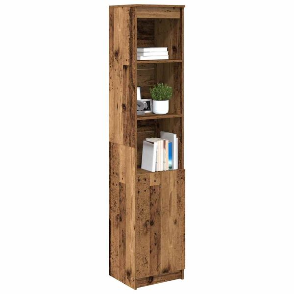 vidaXL Highboard Altholz-Optik 37,5x35x180 cm Holzwerkstoff
