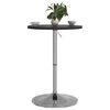 vidaXL Bartisch Schwarz 50x50x90 cm Holzwerkstoff Verchromter Stahl