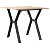 vidaXL Esstisch Y-Gestell 90x90x75 cm Massivholz Kiefer und Stahl