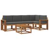 vidaXL Outdoor-Sofagarnitur 6 stk. Natur und Anthrazit