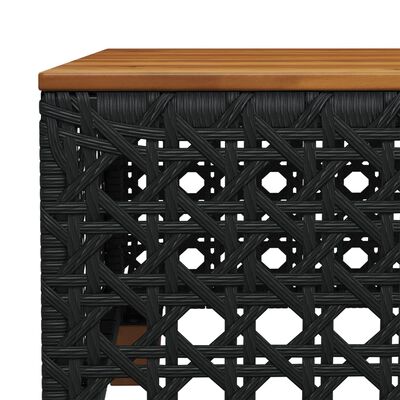 vidaXL 11-tlg. Garten-Sofagarnitur mit Kissen Schwarz Poly Rattan