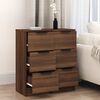 vidaXL Sideboards 2 Stk. Braun Eichen-Optik 30x30x70 cm Holzwerkstoff