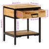 vidaXL Nachttisch Braun 40 x 35 x 50 cm Massives Mango Holz und Metall