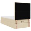 vidaXL Ottoman-Bett mit Matratze Creme 90x200 cm Stoff