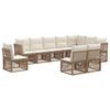vidaXL Gartensofa-set 10 pcs Beige Poly-Rattan
