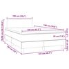 vidaXL Boxspringbett mit Matratze & LED Grau 120x190 cm Kunstleder