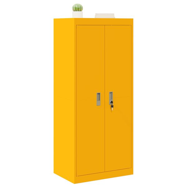 vidaXL Aufbewahrungsschrank Senfgelb 60 x 40 x 140 cm Stahl