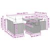vidaXL 7-tlg. Garten-Sofagarnitur mit Kissen Grau Poly Rattan