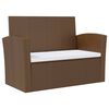 vidaXL 8-tlg. Garten-Lounge-Set mit Kissen Poly Rattan Braun