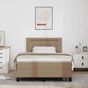 vidaXL Boxspringbett mit Matratze Cappuccino 120 x 200 cm Kunstleder