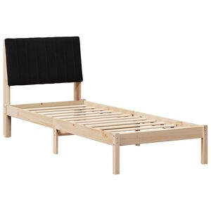 vidaXL Bettrahmen mit Kopfteil Braun 80 x 200 cm Massives Kiefernholz