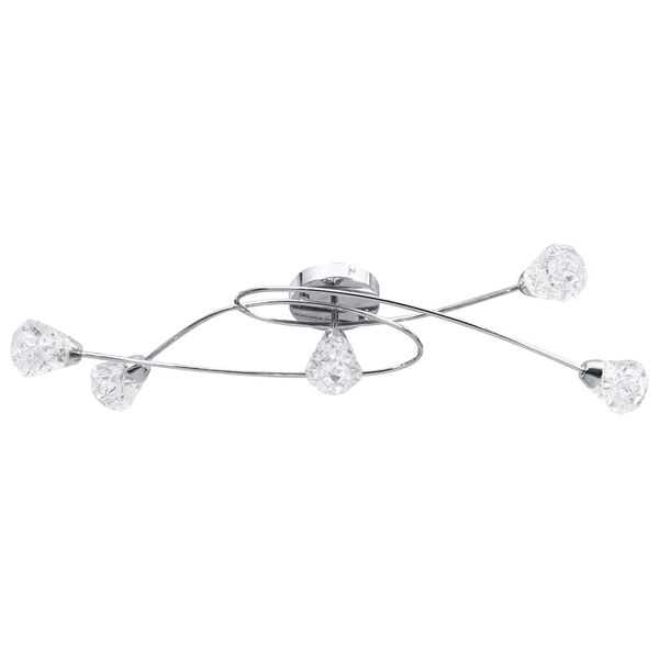 vidaXL Deckenleuchte mit Glas-Lampenschirmen f&uuml;r 5 G9-Leuchtmittel