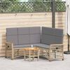 vidaXL Garten Liegesofa Set Beige und Hellgrau 164 x 164 x 112 cm