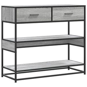 vidaXL Konsolentisch Grau Sonoma 90x35x80 cm Holzwerkstoff