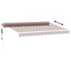 vidaXL Markise Automatisch mit LED Braun 350x250 cm