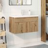 vidaXL Waschbeckenunterschrank mit Einbaubecken und Wasserhahn