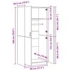 vidaXL Kleiderschrank Hochglanz-Wei&szlig; 80x52x180 cm Holzwerkstoff