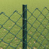 vidaXL Zaun mit Pfosten Gr&uuml;n 1,2 x 10 m Stahl und PVC