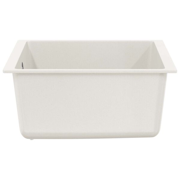 vidaXL Waschbecken Wei&szlig; 430 x 460 mm 80% Quarz und 20% Harz