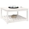 vidaXL Gartentisch Wei&szlig; 82,5x82,5x45 cm Massivholz Kiefer