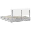 vidaXL Aufbewahrungsbett Beton Grau 200 x 200 cm Holzwerkstoff