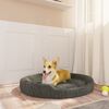 vidaXL Hundebett Dunkelgrau 90x70x23 cm Pl&uuml;sch