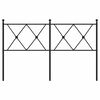 vidaXL Kopfteil Metall Schwarz 140 cm