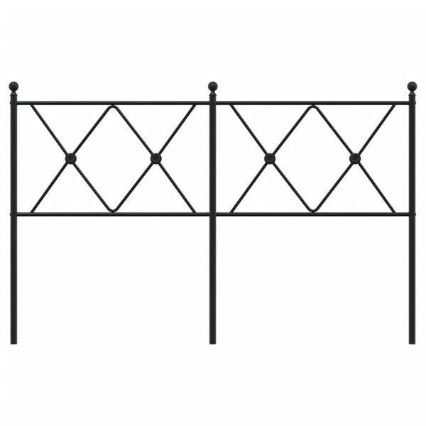 vidaXL Kopfteil Metall Schwarz 140 cm