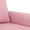 vidaXL 3-tlg. Sofagarnitur mit Kissen Rosa Samt