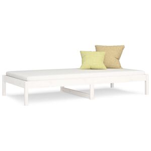 vidaXL Tagesbett ohne Matratze Wei&szlig; 90x200 cm Massivholz Kiefer