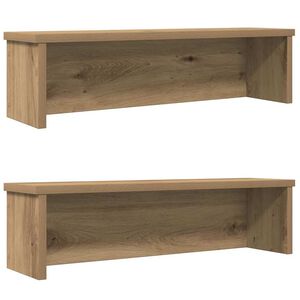 vidaXL K&uuml;chenregale Stapelbar 2 Stk. Artisan-Eiche 50x15x16 cm