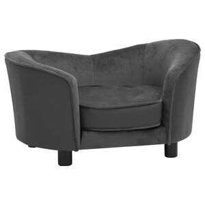 vidaXL Hundesofa Dunkelgrau 69x49x40 cm Pl&uuml;sch und Kunstleder