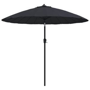 vidaXL Sonnenschirm mit Aluminium-Mast 270 cm Schwarz