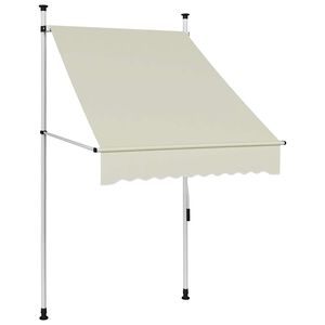 vidaXL Einziehbare Markise Handbetrieben 100 cm Creme