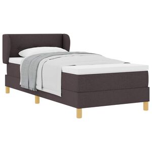 vidaXL Boxspringbett mit Matratze Dunkelbraun 80 x 200 cm Stoff