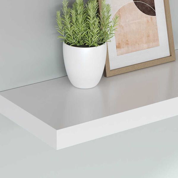vidaXL Schweberegale 4 Stk. Wei&szlig; 80x23,5x3,8 cm MDF