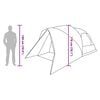 vidaXL Kuppelzelt mit abnehmbarem Regenverdeck Gr&uuml;n 455 x 252 x 178 cm