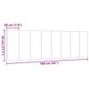 vidaXL Kopfteil-Kissen "Hanko" Dunkelbraun 160 cm Stoff