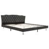 vidaXL Bett mit Memory-Schaum-Matratze Dunkelgrau Stoff 160&times;200 cm