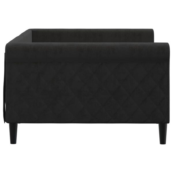 vidaXL Tagesbett Schwarz 100x200 cm Samt