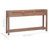 vidaXL Konsolentisch 145&times;30&times;80 cm Teak Massivholz