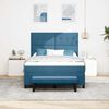 vidaXL Boxspringbett mit Matratze Dunkelblau 140 x 190 cm Samt