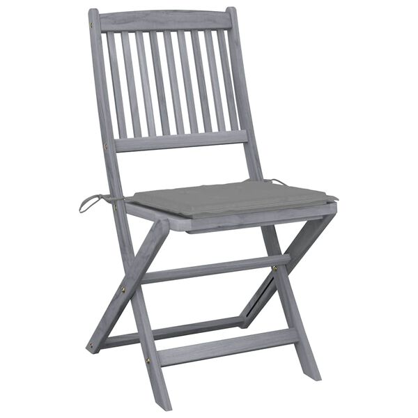 vidaXL Klappbare Gartenst&uuml;hle 6 Stk. mit Sitzkissen Massivholz Akazie