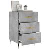 vidaXL Nachttisch Betongrau 40x40x66 cm Holzwerkstoff